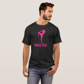 レディース、ムエタイをテーマにしたタイの格闘Tシャツ Tシャツ (正面フル)