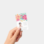 レディース 女性 花柄 識別 プラスチック ID カード バッジ (手持ち)