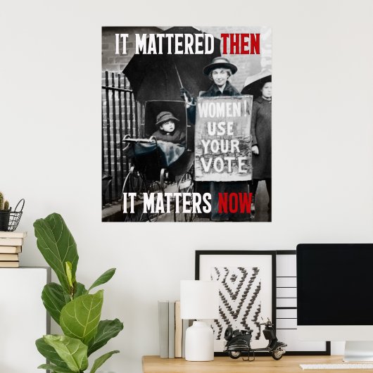 レディース!投票しろ!未加工の ポスター (ホームオフィス)