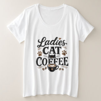 レディース 猫 コーヒー Tシャツ - かわいい猫好きへのギフト