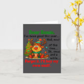 レディース 親愛なるサンタ 私今年は良い子にしてたよ Vネック カード (黄色い花)