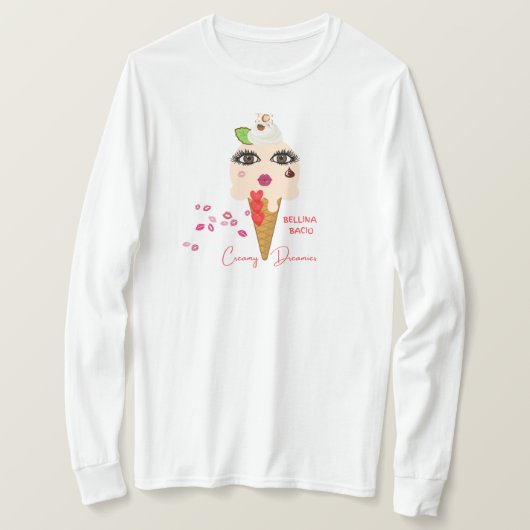 レディース 長袖Tシャツ Bellina Bacio Tシャツ (デザイン正面)