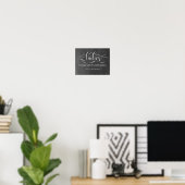 レディース – Chalkboard結婚のバスルーム記号 ポスター (ホームオフィス)