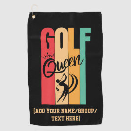 レディース GOLF QUEEN カスタムネーム ゴルフタオル