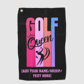 レディース GOLF QUEEN カスタムネーム ゴルフタオル (正面)