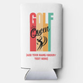 レディース GOLF QUEEN 名前刺繍 スリム缶クーラー (裏面)