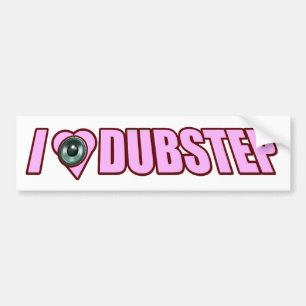レディースIハート愛Dubstepの女性 バンパーステッカー