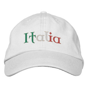レディースItalia帽子のためのCalsioファンItalyサッカー 刺繍入りキャップ