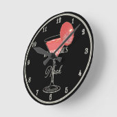 レディースnookスナッグ彼女は壁時計を流した ラウンド壁時計 (傾斜)