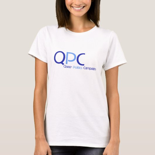 レディースQPCロゴのティー Tシャツ (正面)
