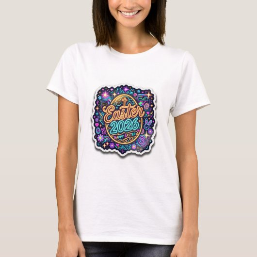 レディースTシャツのイースターテーマ Tシャツ (正面)