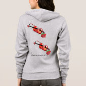 レディースTシャツ フード&ジッパー パーカ (裏面)