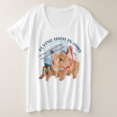 レディースTシャツ – ロゴ付きプラスサイズ プラスサイズTシャツ (デザイン正面)