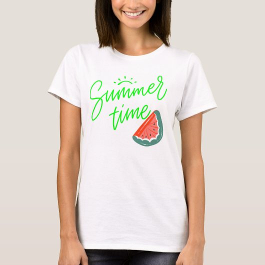 レディースTシャツ 夏時間 Tシャツ (正面)