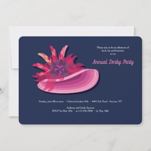 レディーズハット2ダービーパーティの招待状 招待状 (正面)