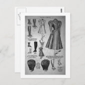 レディーズバイクファッション1897 -ヴィンテージ ポストカード (正面/裏面)