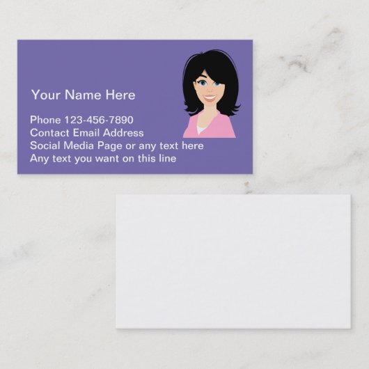 レディーズビジネスプロ連絡フィールカーシンプルド 名刺 (正面/裏面)