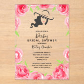 レディーズビッグハットブライダルシャワー アクリル招待状 (正面)