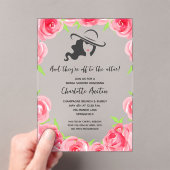 レディーズビッグハットブライダルシャワー アクリル招待状 (インサイチュ (ポータブル))