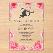 レディーズビッグハットブライダルシャワー アクリル招待状 (正面)