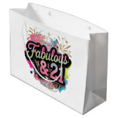 レディーズファブラス21歳の誕生日パーティー ラージペーパーバッグ (裏面アングル)