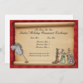 レディーズホリデーオーナメント交換招待状 招待状 (正面/裏面)