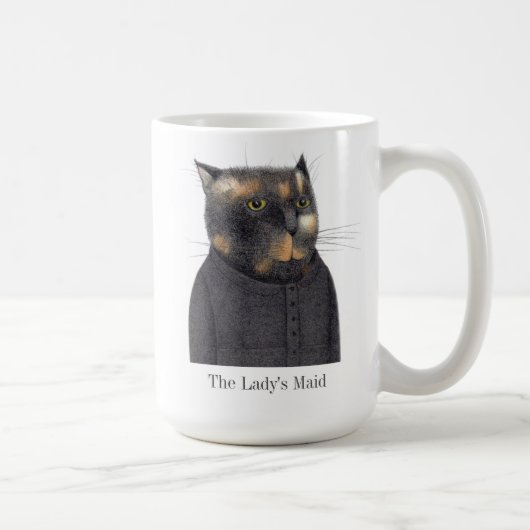 レディーズメイドキャットトールホワイトマグカップ+文字 コーヒーマグカップ (右)