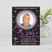 レディーズ18thバースデーパーティフォト招待状 招待状 (スタンド正面)