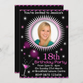 レディーズ18thバースデーパーティフォト招待状 招待状 (正面/裏面)