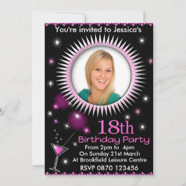 レディーズ18thバースデーパーティフォト招待状 招待状
