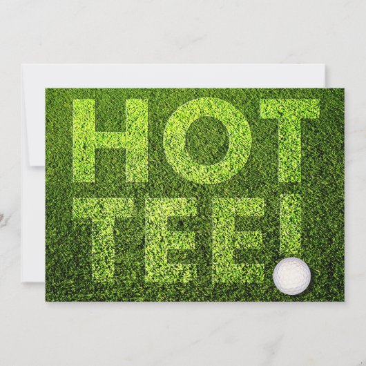 レディーズ·ゴルフ「ホットティー」誕生日パーティー 招待状 (正面)