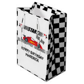 レディーセットゴーレースクーレーズレッド誕生日 ミディアムペーパーバッグ (裏面アングル)