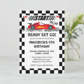 レディーセットゴーレースクーレーズレッド誕生日 招待状 (スタンド正面)