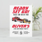 レディーセットゴー！ カーズ バースデーパーティー 招待状 (スタンド正面)