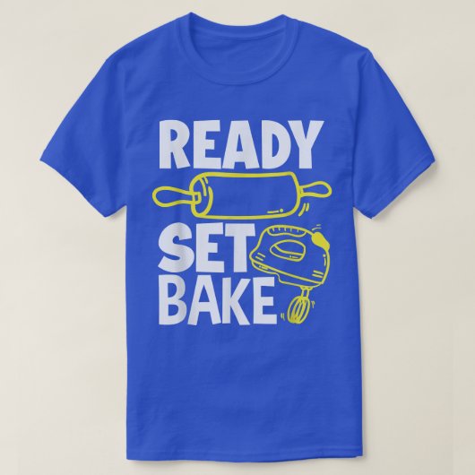 レディーセットベイカーおもしろいベーキング恋人 Tシャツ (デザイン正面)