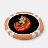 レディーダンサーの赤い黒い服 ポーカーチップ (シングル)