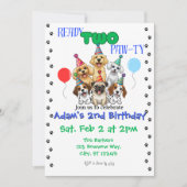 レディーツーポーティ誕生日招待状 招待状 (正面)