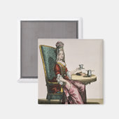 レディーテイクコーヒー,ファッションプレート, c.1695 (carrivi) マグネット (正面/裏面)