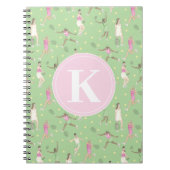 レディーテニス選手ノートパーソナライズされたブック ノートブック (正面)