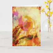 レディーデジタルアートすべての行事 カード (黄色い花)