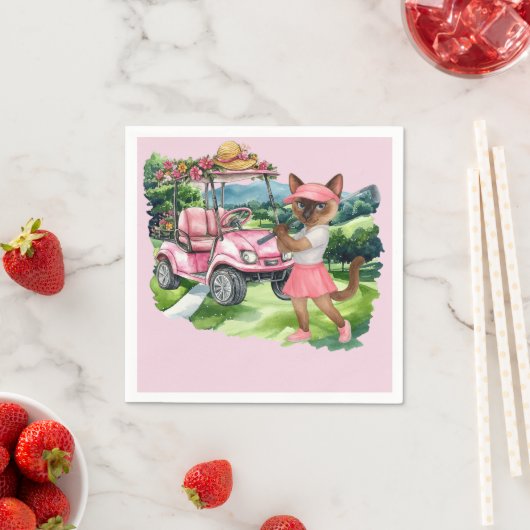 レディートーナメントをテーマにしたゴルフの女性 スタンダードカクテルナプキン (インサイチュ)