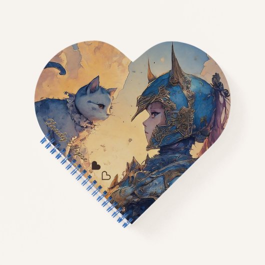 レディーナイトとノーブル猫スパイラルノート ノートブック (正面)