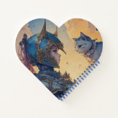 レディーナイトとノーブル猫スパイラルノート ノートブック (裏面)