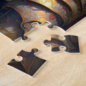 レディーナイトウォーリアマーアーマーファンタジーアート ジグソーパズル (側面)