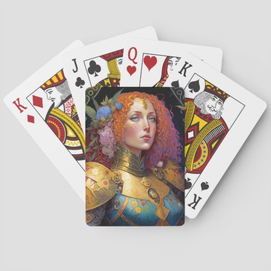 レディーナイトウォーリアマーアーマーファンタジーアート トランプ (裏面)