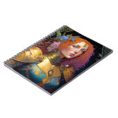 レディーナイトウォーリアマーアーマーファンタジーアート ノートブック (左側)