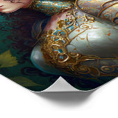 レディーナイトウォーリアマーアーマーファンタジーアート ポスター (角)