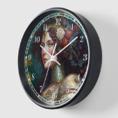 レディーナイトウォーリアマーアーマーファンタジーアート 壁時計 (傾斜)
