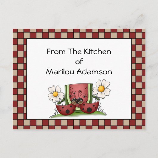 『レディーバグとスイカレシピカード』 ポストカード (正面)