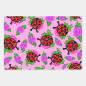 レディーバグとパープルバララッピング紙シートセット ラッピングペーパーシート (正面2)